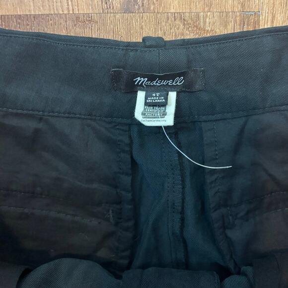 NWOT Madewell Slouchy Straight Pants in Drapey Twill In Black Size 4T - Picture 6 of 9